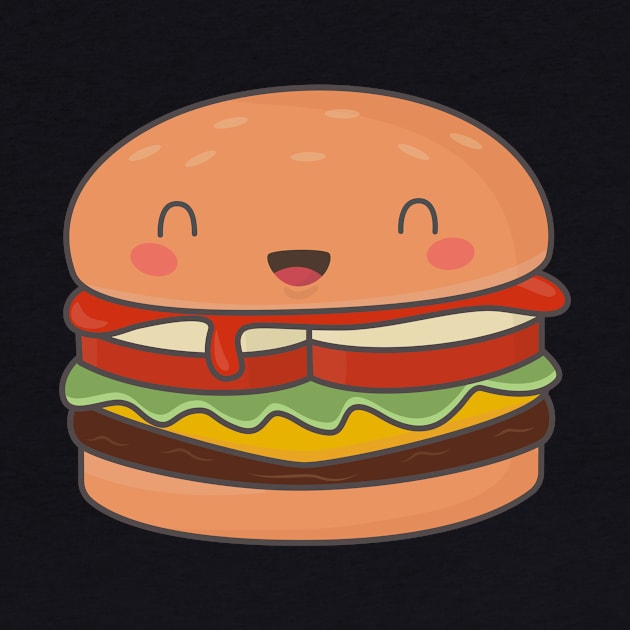 Happy Burger T-Shirt by happinessinatee